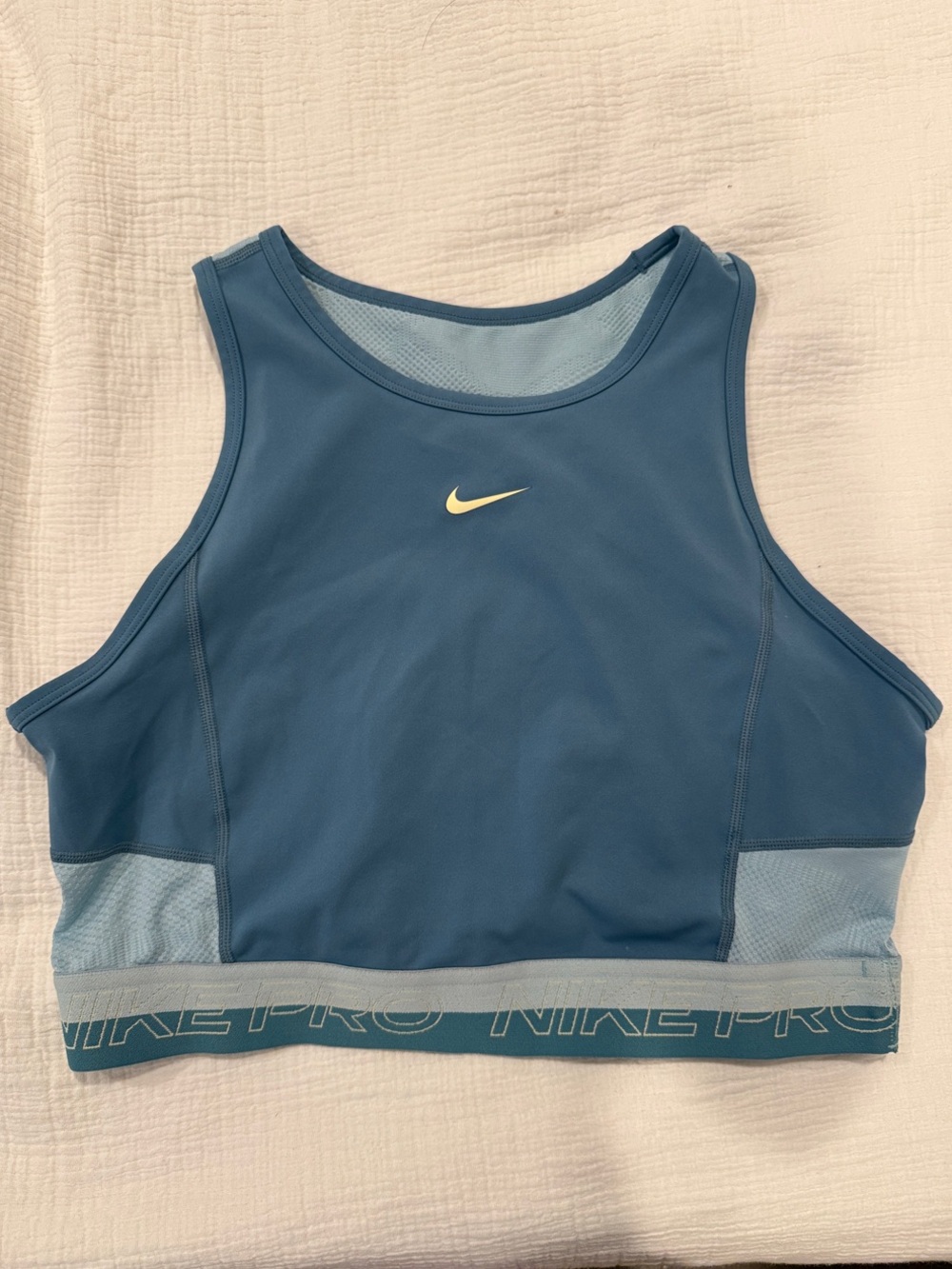 Nike Teal High-Neck Crop with Light Trim